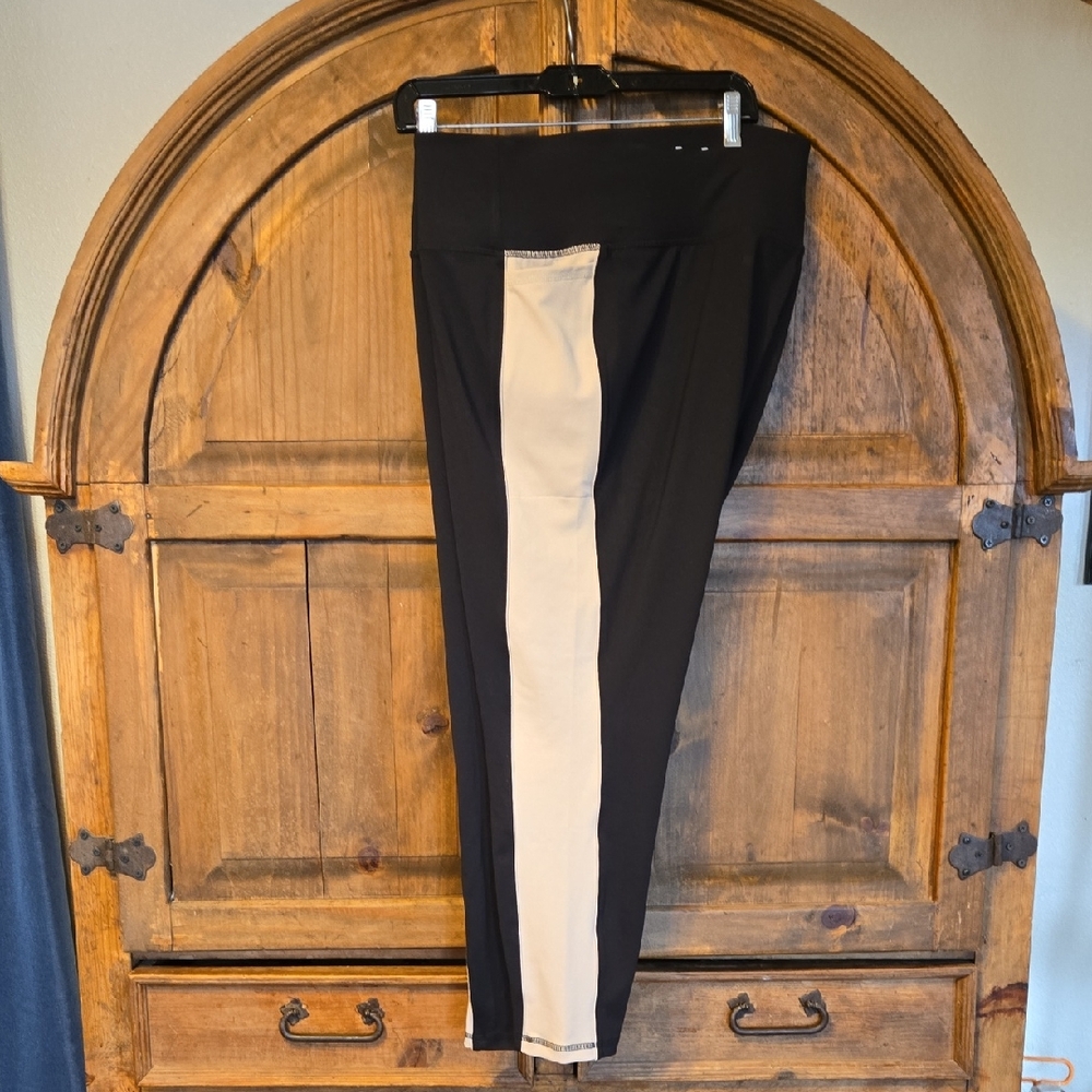 Lane Bryant Black and Cream Leggings